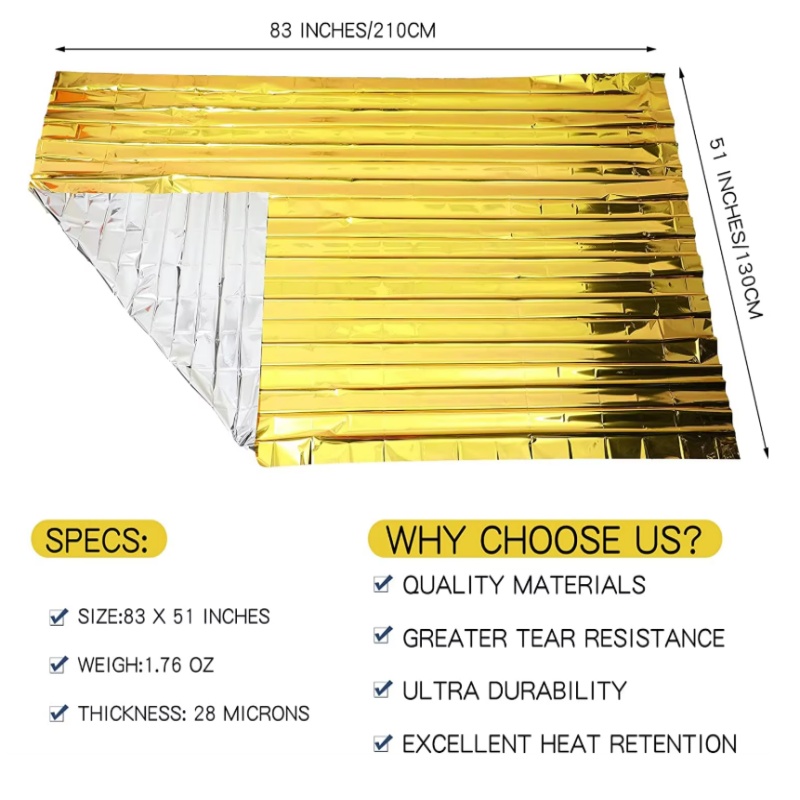 Cobertor Térmico de Sobrevivên - Survival Blanket Reflective avaliação e preço